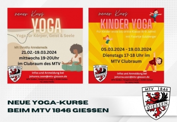 Neue Yoga-Kurse beim MTV 1846